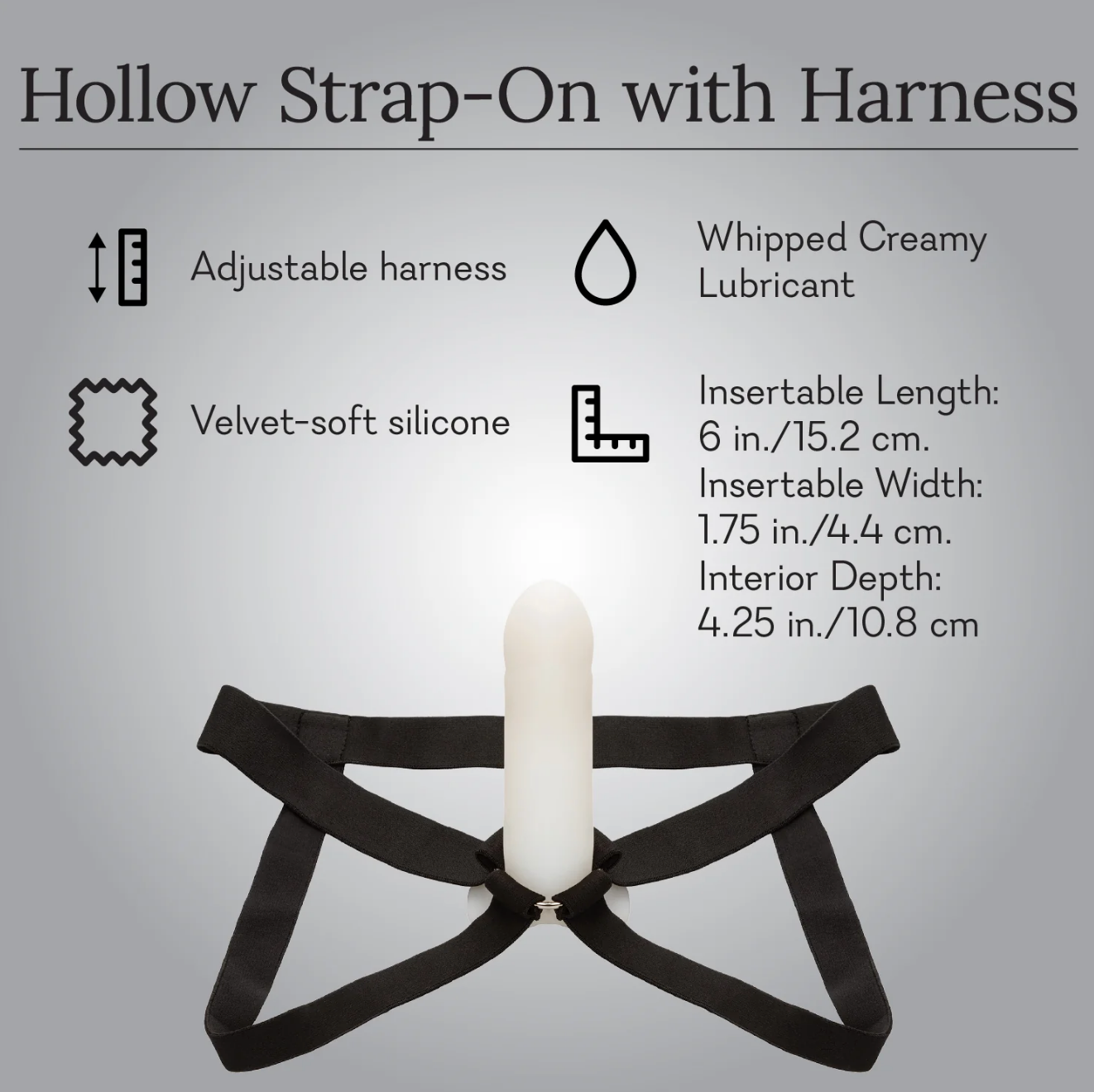 Hollow Strap-On with Harness