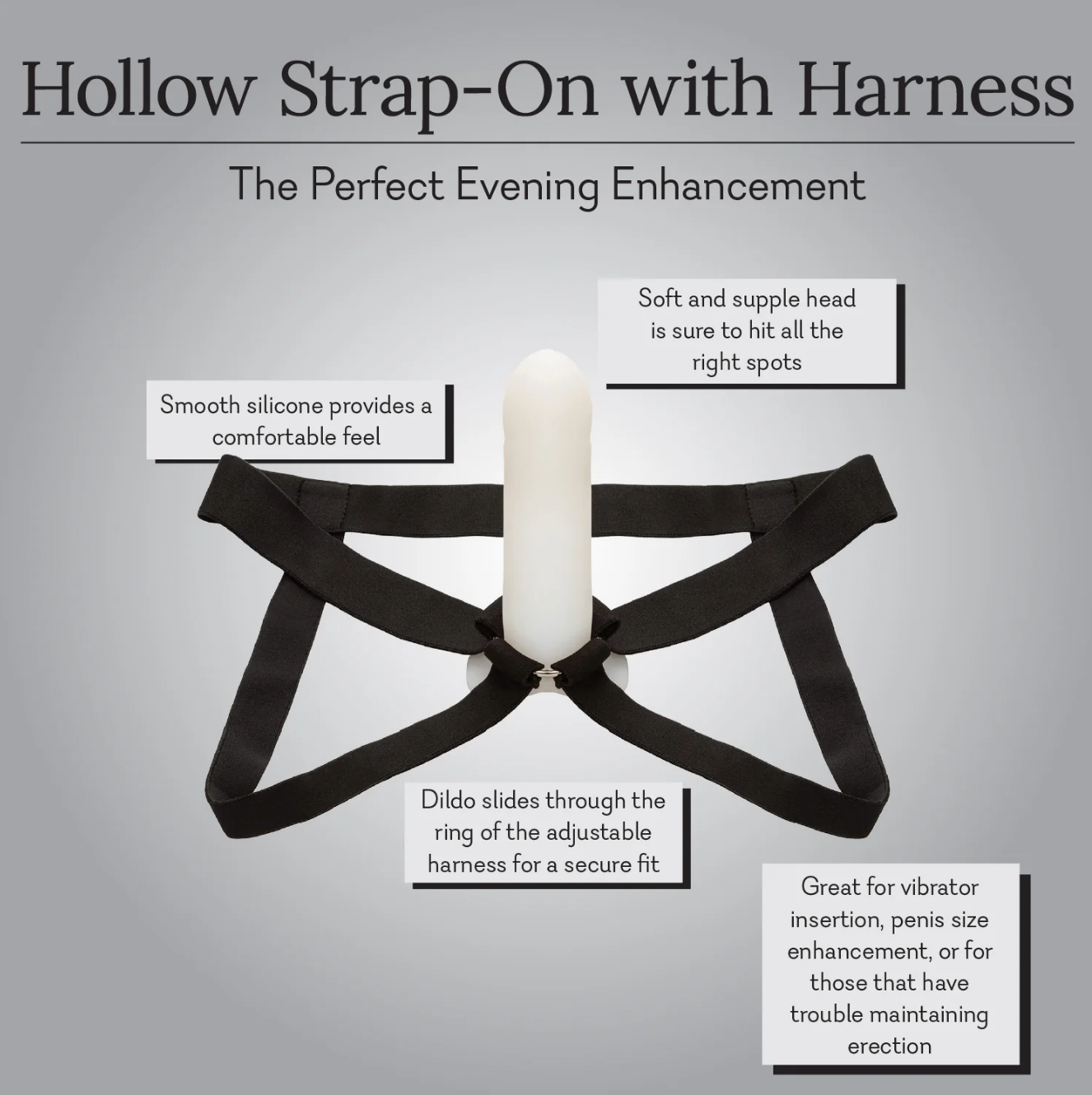 Hollow Strap-On with Harness